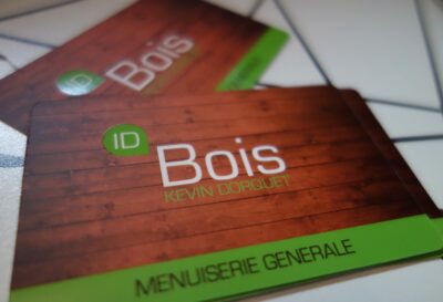 CARTE DE VISITE LIEGE BOGRAPHIK CREATION IMPRESSION ID BOIS
