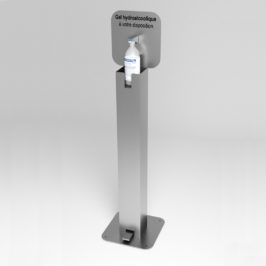 TOTEM DISTRIBUTEUR GEL HYDROALCOOLIQUE AVEC PÉDALE
