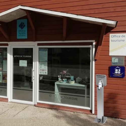 TOTEM DISTRIBUTEUR GEL HYDROALCOOLIQUE AVEC PÉDALE