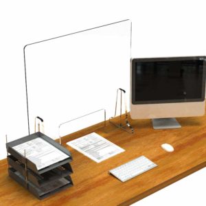 PROTECTION DE COMPTOIR EN PLEXIGLAS AUTOPORTANT