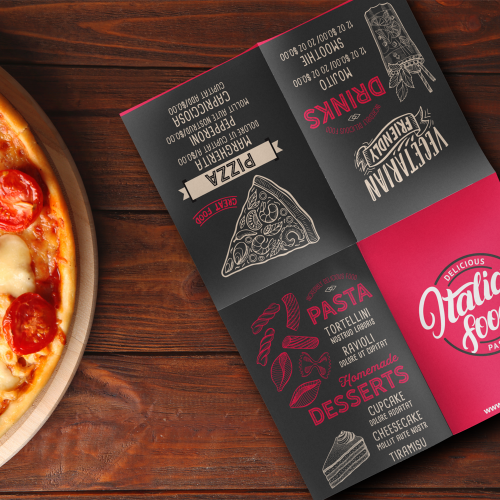 Dépliant 2 plis croisés –  4 volets